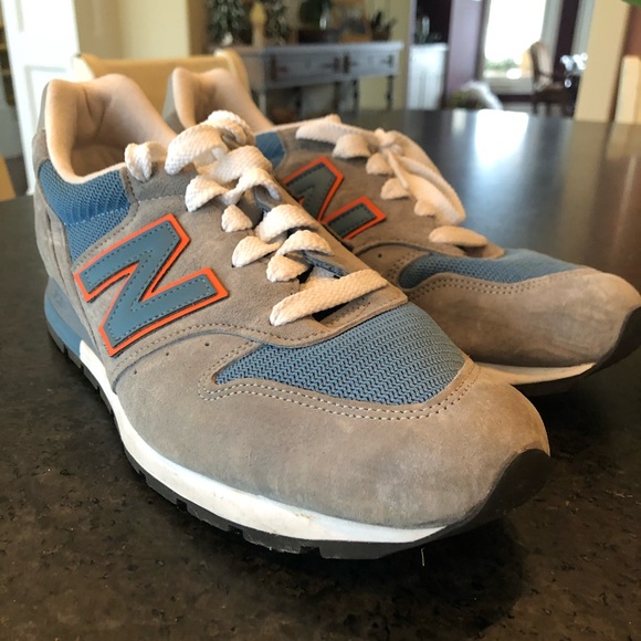 new balance 996 grey blue orange